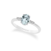 Anello Comete Donna in Oro bianco Acquamarina ANQ296 - ANQ296
